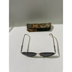 Vintage Marchon Tres Jolie Plastic Clear/black Gold Insert EyeGlasses Frame Case